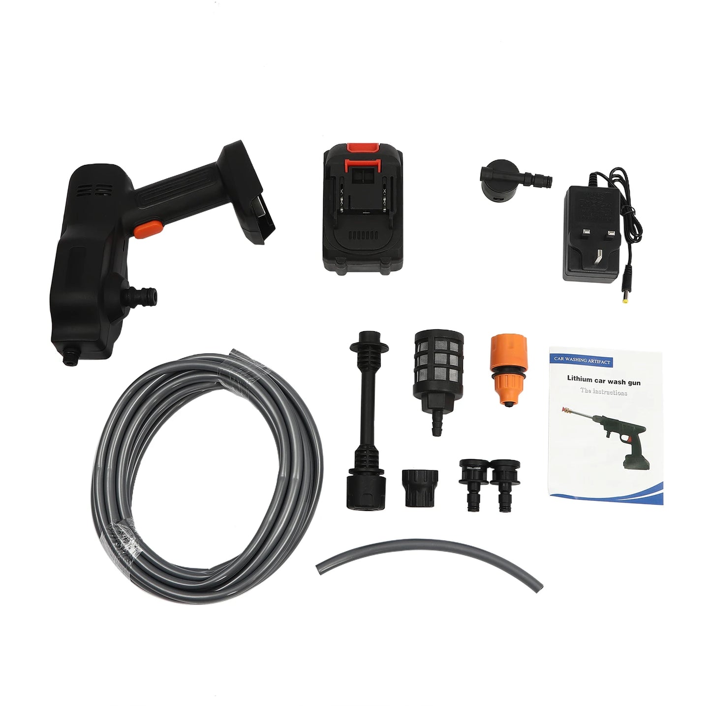 200W Cordless Pressure Washer Set Portable Pressure Cleaner Rechargeable Battery Car Water Gun Cleaning Machine