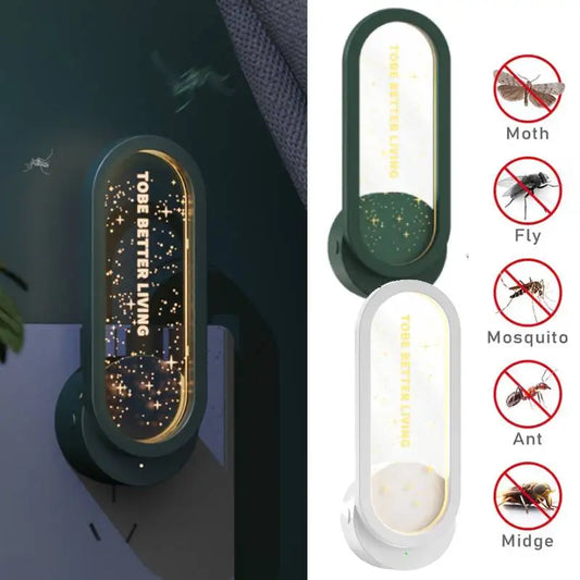 Ultrasonic Mosquitoes Repeller US EU Plug-in LED Night Light Bugs Killers Fly Trap Bugs Capture Killer for Home Office