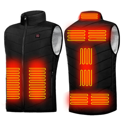 9 Areas Heated Vest Men Jacket Heated Winter Womens Electric Usb Heater mountain Jacket Man Thermal Vest Body Warmer Coat M-7XL