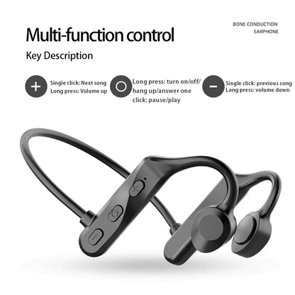 Bone Conduction Headphones Handfree Ear Hook Earphones Lightweight Bluetooth-Compatible Comfortable To Wear Sport Earphones