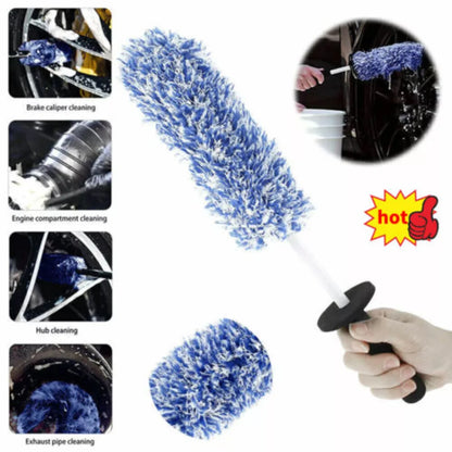 Car Wheel Cleaning Soft Brush Tool Tire Washing Clean Alloy Bristle Cleaner