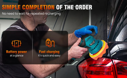 12V Cordless Car Buffer Polisher,6 Variable Speed Car Polishing Kit, For Car Detailing/Polishing/Waxing/Scratch Removing