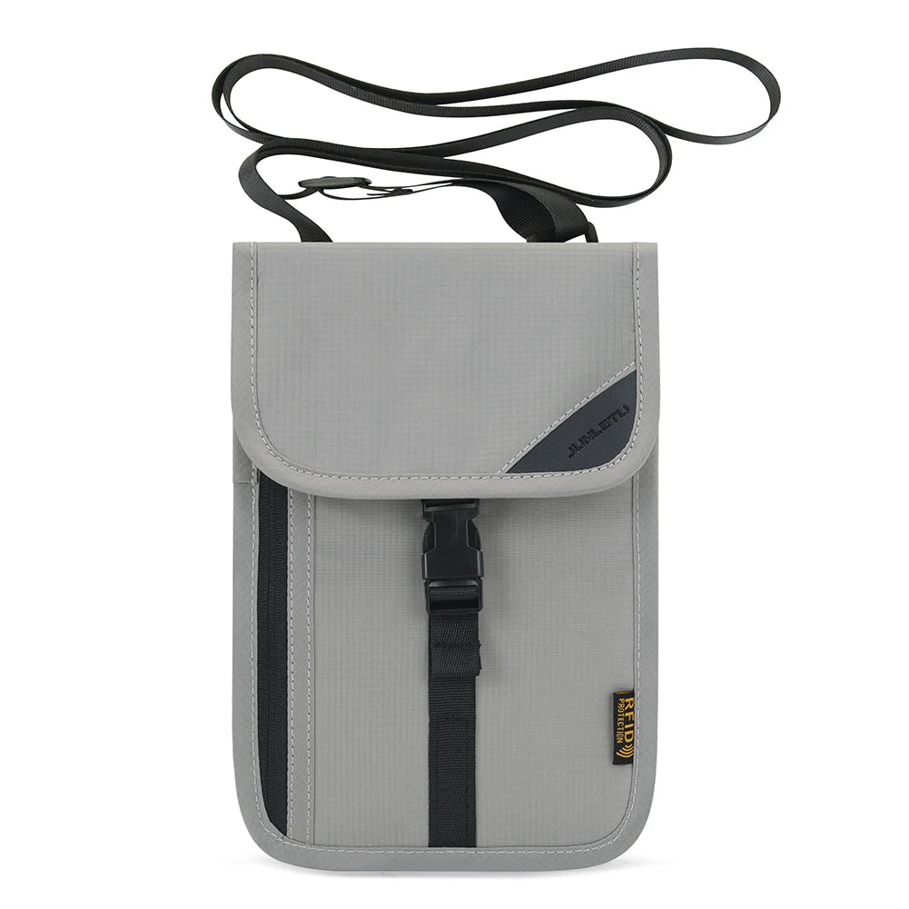 Travel Anti-theft Document Storage Bag Passport Holder Bags Nylon Portable RFID ID Credit Card Organizer Neck Pouch