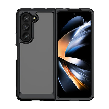 Colorfull Transparent TPU Case for Samsung Galaxy Z Fold 5 4 3 5G Protective Cover Shockproof Funda Coque 케이스