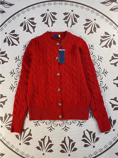 2025 New Women's Coat Long Sleeve Single Breasted Stand collar Knitted Sweater Autumn/Winter Short Coat ﻿