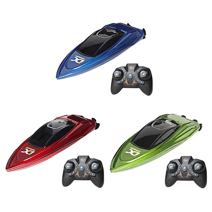 Waterproof 2.4GHz RC Boat High Speed Electric Ship Water Model with LED Lights Children Remote Control Ship Toy