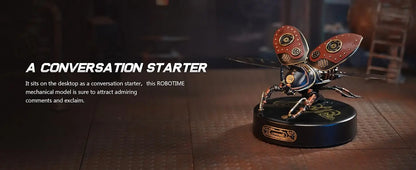 Robotime Rokr Rhinoceros Beetle Model Building Kits Mechanical 3D Puzzles Games Birthday Easy Assembly Mechanical Design Toys -