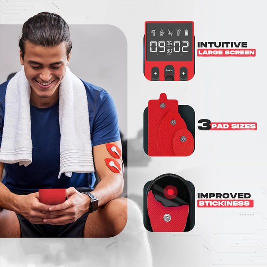 TENS Meridian Massager EMS Multifunctional 12 Modes 36 Levels Intensity Timed Dual Channel Output Muscle Relaxation