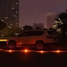 6 Pack LED Road Flare Emergency Light Roadside Safety Beacon Pan Flash Warning Light Kit for CarsTrucks Boats | 9 Flashing Modes