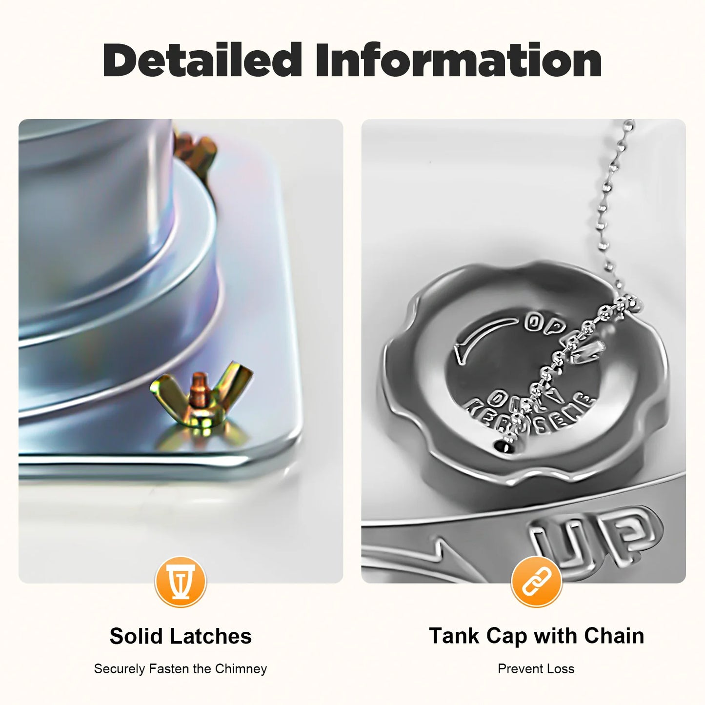 Liftable Kerosene Space Heater, Portable Kerosene Heater for Home Outdoor, Multi-functional 6L Fuel Consumption Windproof Stove