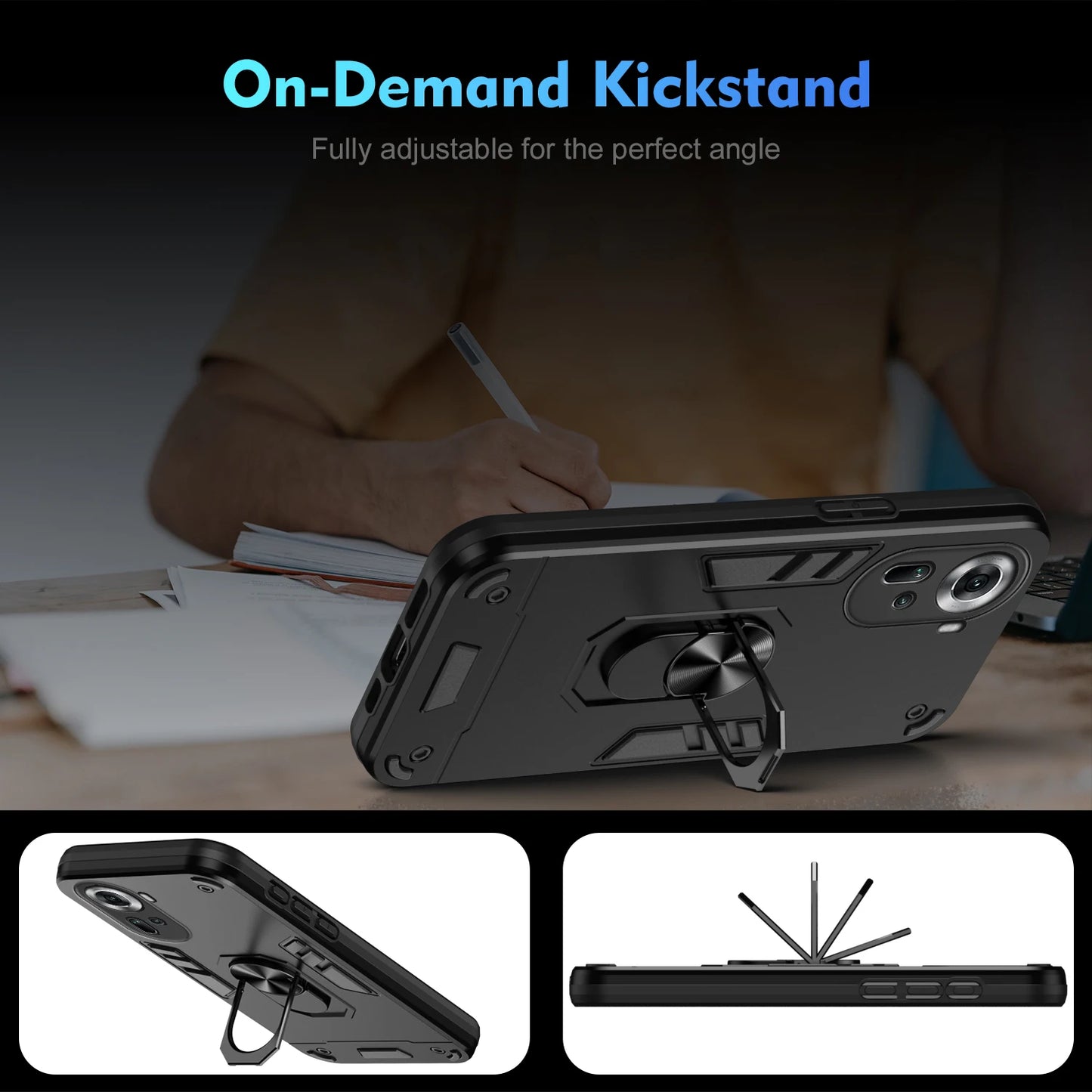 Magnetic Phone Holder Case for OPPO Reno 10 11 Pro 5G 8T Cases Luxury Protect Bumper Back Cover for OPPO Reno7 8 Lite