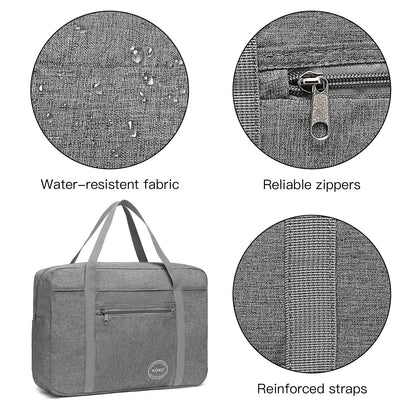 EasyJet-Approved 45x36x20cm Underseat Cabin Bag - Foldable Carry-On Duffel for Travel, Weekend & Overnight Trips