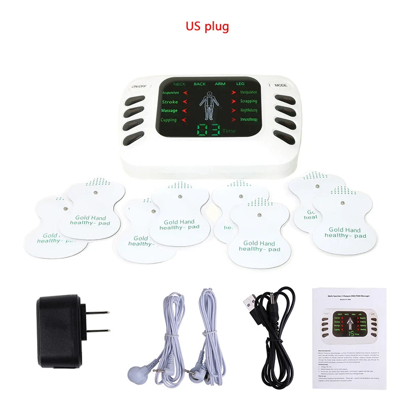 Electric Massager with 8 Massage Modes TENS Low Frequency Pulse EMS Muscle Stimulator for Relaxation