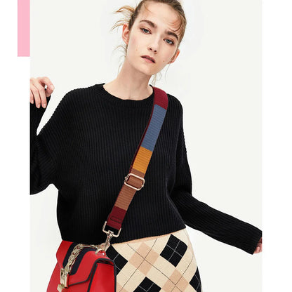 Handbag Shoulder Bag Strap Replacement Wide Crossbody Belt Handcraft Adjustable for Messenger Accessory red green