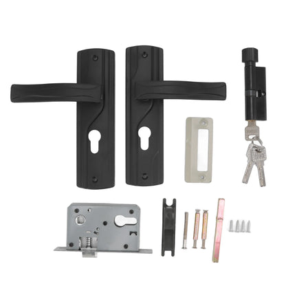 Door Handle Lock Manganese Steel Silent Bearing Universal Door Lever Lock Set with Keys for Home Bedroom