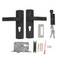 Door Handle Lock Manganese Steel Silent Bearing Universal Door Lever Lock Set with Keys for Home Bedroom