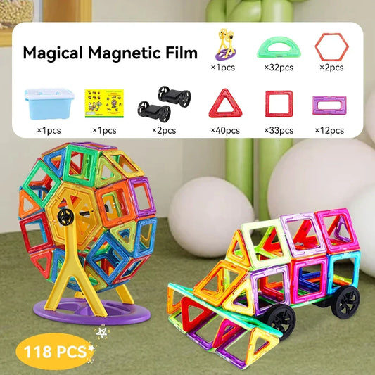 Magnetic Sheet Toy for Kid Educational Magnetic Building Block Assembly set Learning by Playing Games for 3+ Year Old Boys Girls