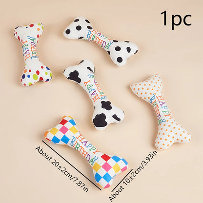 1 pet party birthday gift voice toy, squeaking sound, daily interaction with dogs to relieve boredom