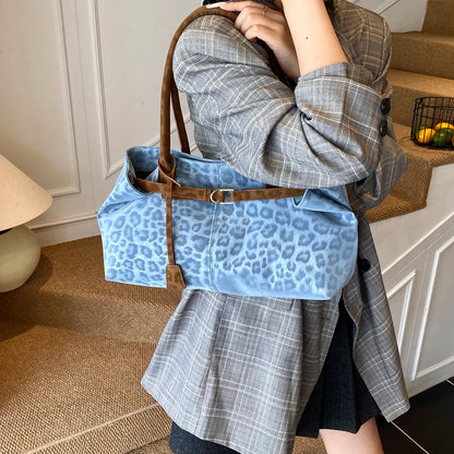 Leopard PU Leather Shoulder Bags for Women 2026 Luxury Designer Brand Trend Tote Bag Females Short Handle Handbags and Purses