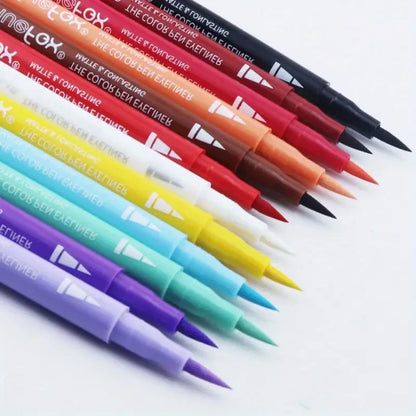12 color liquid eyeliner liquid pen set, various special makeup, facial paint pen,multi-purpose, multi-color, smooth, waterproof