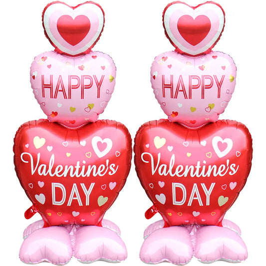 2-Pack 60inch Base Balloons for Valentine's Day, Foil Balloons, Suitable for Birthday Parties, Valentine's Day, Engagement Weddings, Anniversaries, Wedding Parties, Candlelight Dinners, Balloon Decoration Arrangements, Confes