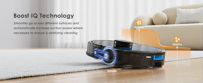 Lubluelu SL60 Max 3-in-1 Robot Vacuum Mop - 5000Pa Suction Pet Hair Long Hair Friendly LDS9.0 LiDAR 24 No-Go Zones APP Control