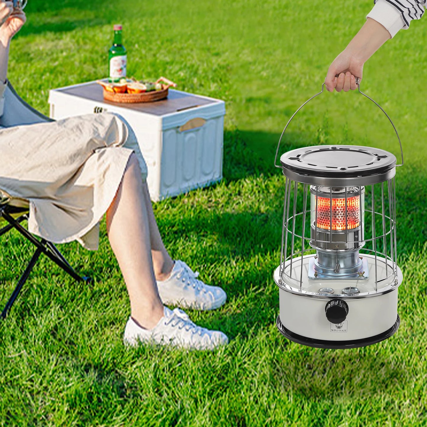 Kerosene Heater Gas Camping Paraffin Heaters For Home Indoor Portable Heating Stove Oil 360° Surround Burner W/6L Fuel Tank