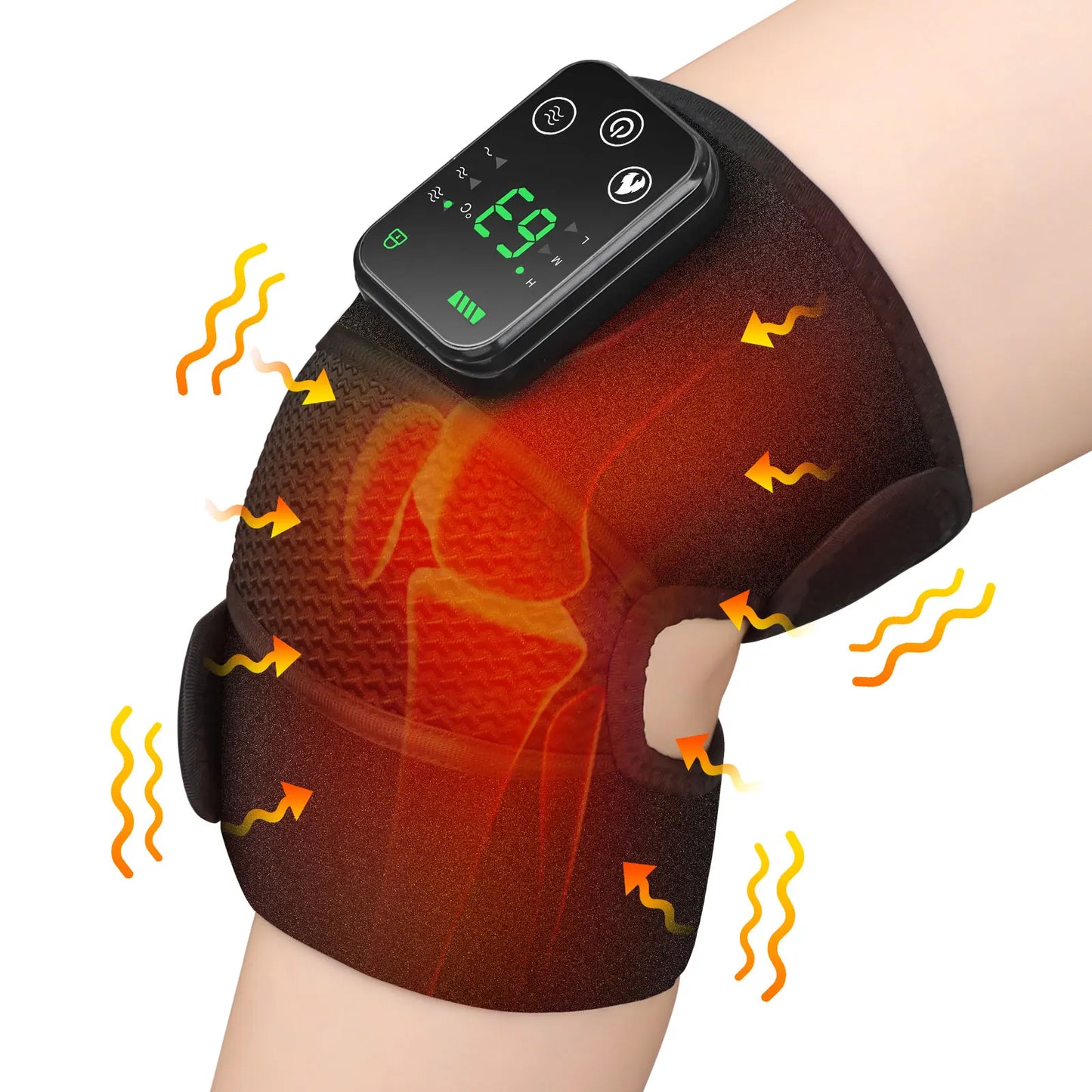Eletric Heating Knee Massage Device Vibration Knee Pads for Shoulder Elbow Joint Warm Massage Thermal Knee Pad Blood Circulation