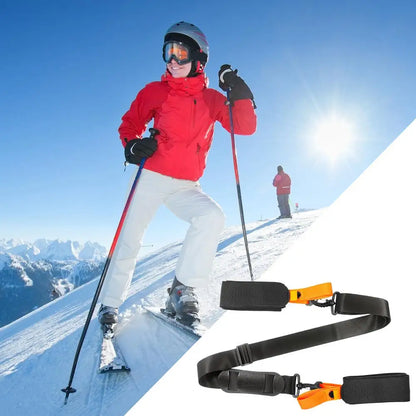 Adjustable Ski Straps Adjustable Ski Carrier Belt Ski & Snowboard Transport Equipment For Children Adults Avid Skiers