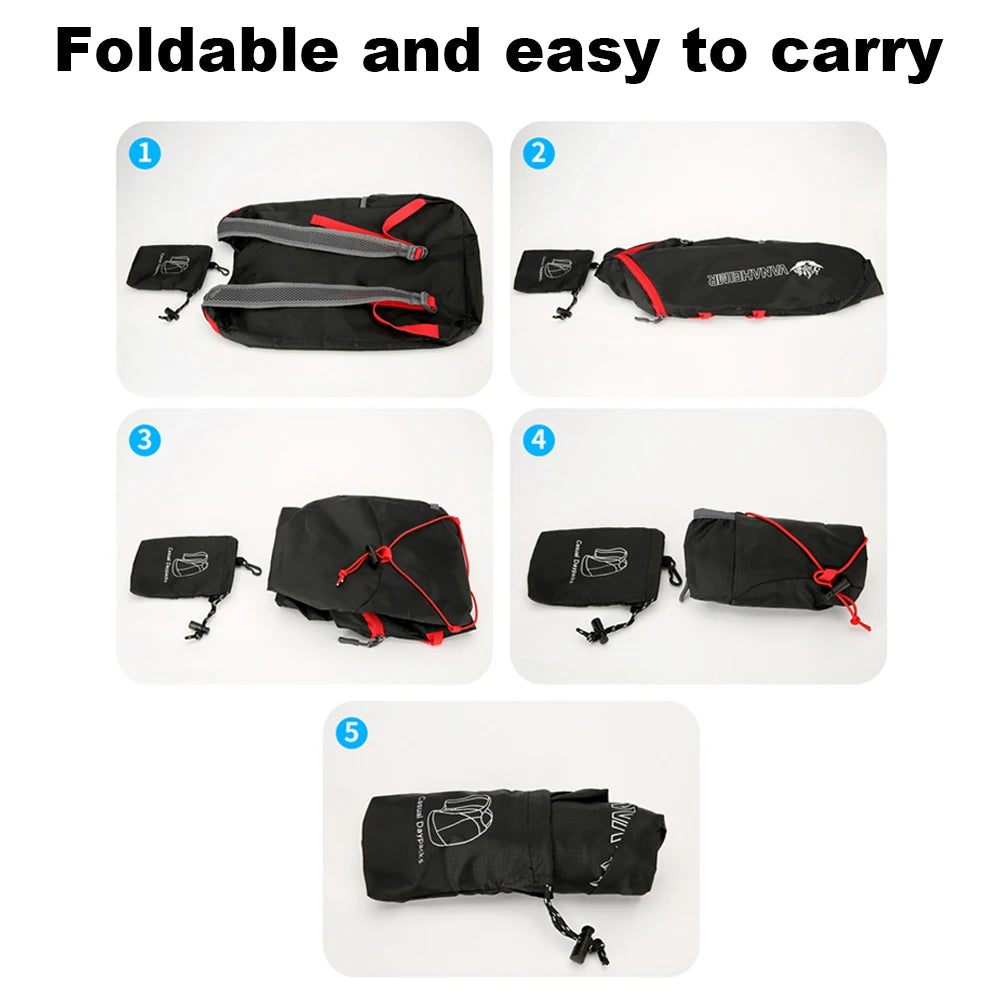 10L Foldable Portable Backpack Folding Mountaineering Bag Ultralight Outdoor Climbing Cycling Travel Knapsack Travel Daypack Bag