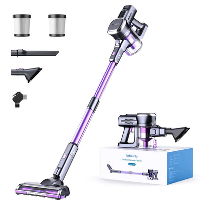 Free-Standing Vacuum Cleaner 27KPa, Lubluelu 202 Powerful Lightweight Cordless 6 In 1 Stick Vacuum Cleaner For Carpet Floor Pet
