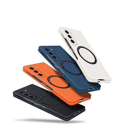 Ultra Thin Skin Feel Case for Samsung Galaxy Z Fold 3 4 5 6 7 Fold5 for Magsafe Magnetic Wireless Charging Fold6 Fold4 Cover