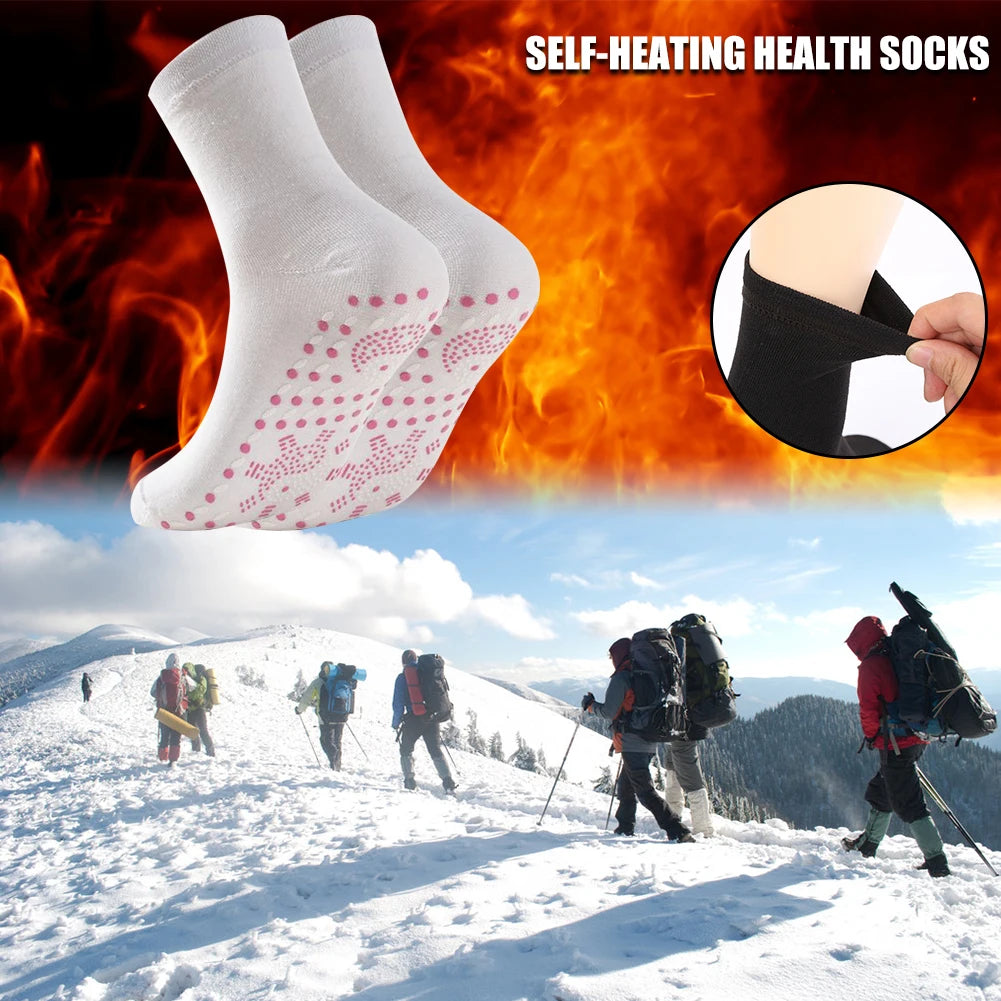 1 Pair Self-Heating Shaping Socks Pain Relief Thermal Circulation Sock Tourmaline Foot Massage Socks Gifts for Friends