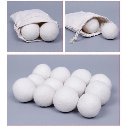 10-1PC Wool Dryer Balls Fabric Virgin Reusable Softener Laundry 3/4/5cm Dry Kit Ball Practical Home Washing Ball Wool Dryer Ball