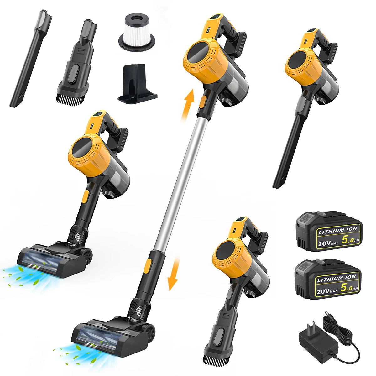 2x Battery Vacuum Cleaner Replace for De-Walt 18V Battery XR Cordless Handheld Stick Floor Car Clean 3 IN1 with Charger