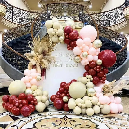 5/10/12/18inch Burgundy Balloons Wine Ruby Red Wedding Latex Balloons for Valentines Day Christmas Party Decor Helium Air Globos