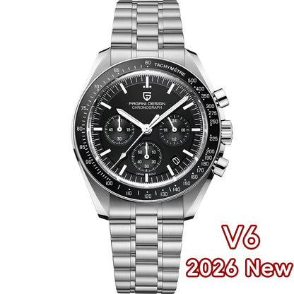 PAGANI DESIGN 2024 New V5 PD1701 Men's Watches Luxury Quartz Watch Men Sport Speed Chronograph AR Sapphire glass 100M Waterproof