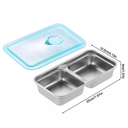 4Pcs Stainless Steel Food Storage Containers Leak Proof Condiment Containers Small Sauce Cups for Indoor Office Outdoor Travel