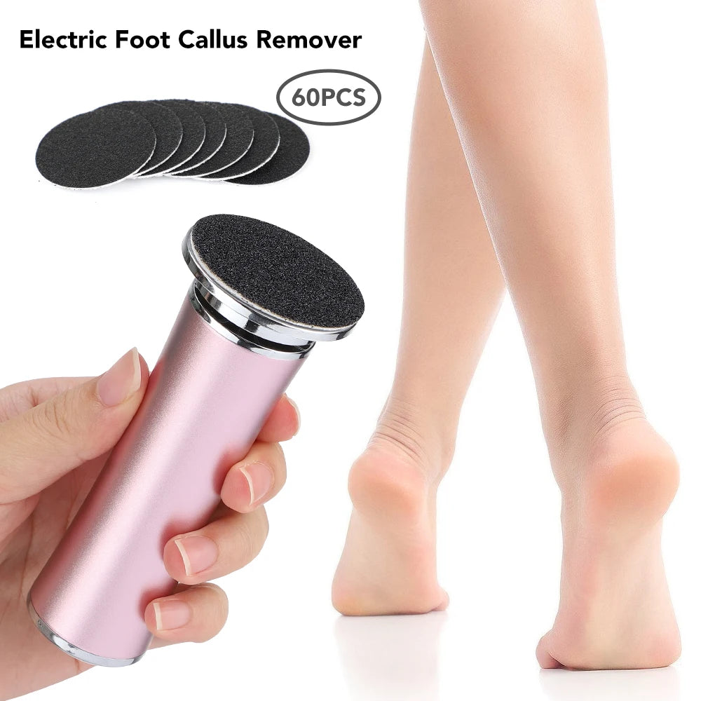 USB Rechargeable Electric Foot Care Callus Remover Nail Grinder Professional Foot Care File with replacement sandpaper tray