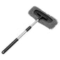 Interior Windshield Cleaning Tool with 180 Degree Rotatable and Extendable Handle Auto Inside Glass Wiper Kit for Cars