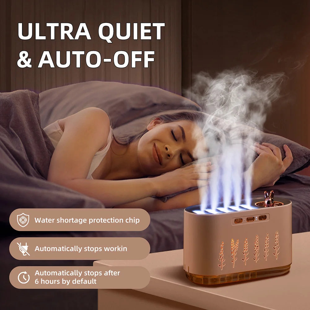 7 Colors LED Mist Humidifier Night Light Quiet Aroma Diffuser with 5 Nozzle Spray Cool Air Purifier Oil Diffuser for Home Office