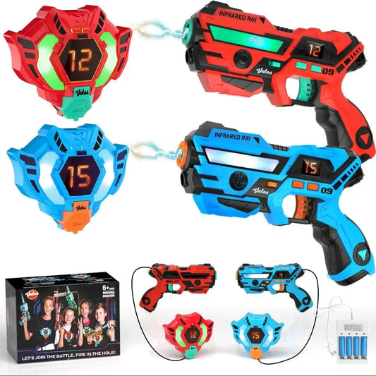 VATOS Team 2 Players Infrared Laser Tag Guns Toy Set Christmas Gift Outdoor Indoor Pistol Shooting Game Toy for Kids Boys Girls