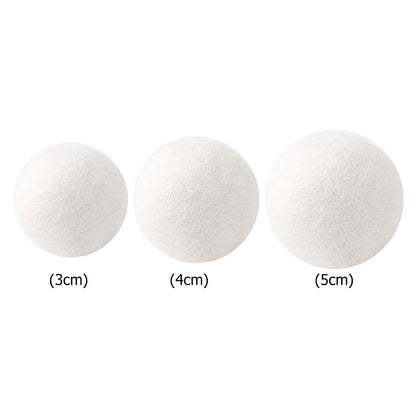 10-1PC Wool Dryer Balls Fabric Virgin Reusable Softener Laundry 3/4/5cm Dry Kit Ball Practical Home Washing Ball Wool Dryer Ball