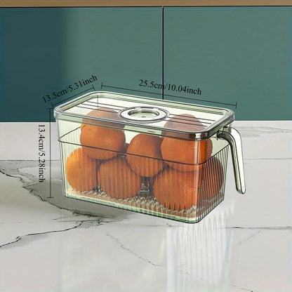 Kitchen Refrigerator Storage Box Food Grade Household Timed Refrigerator Storage Containers for Fruit Vegetable Food Drinks