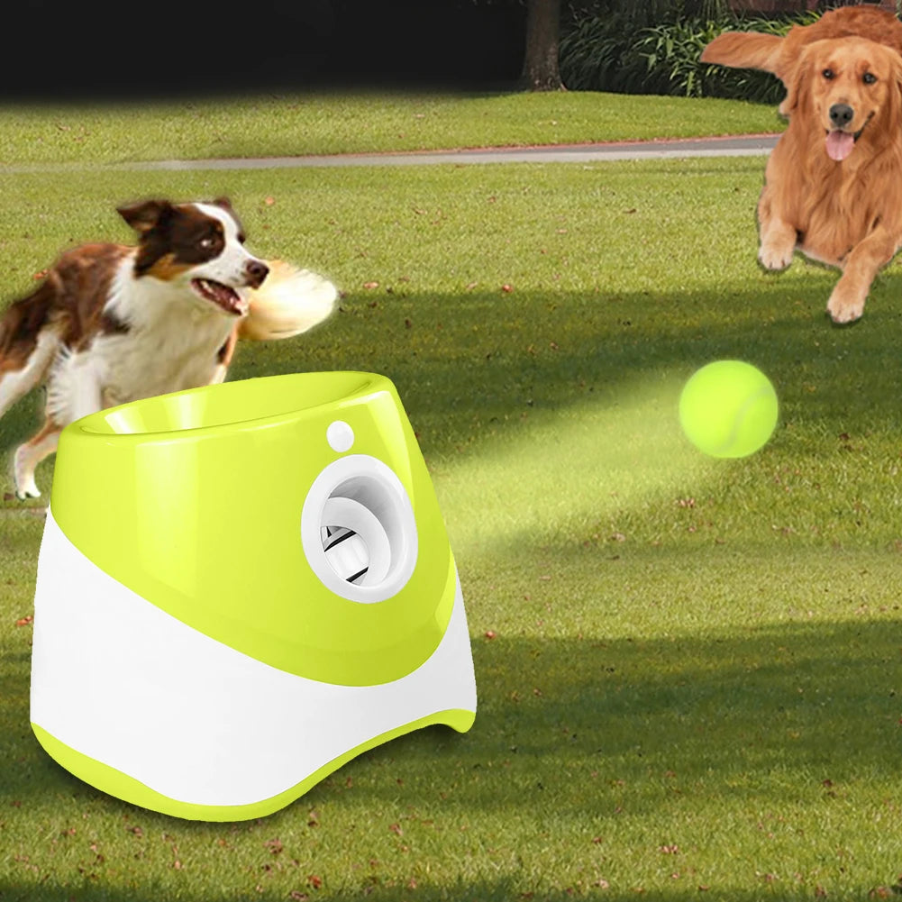 Dog Tennis Launcher Ball Throwing Machine Automatic Ball Launcher Rechargable Catapult Funny Interactive Throw Device Pet Toys