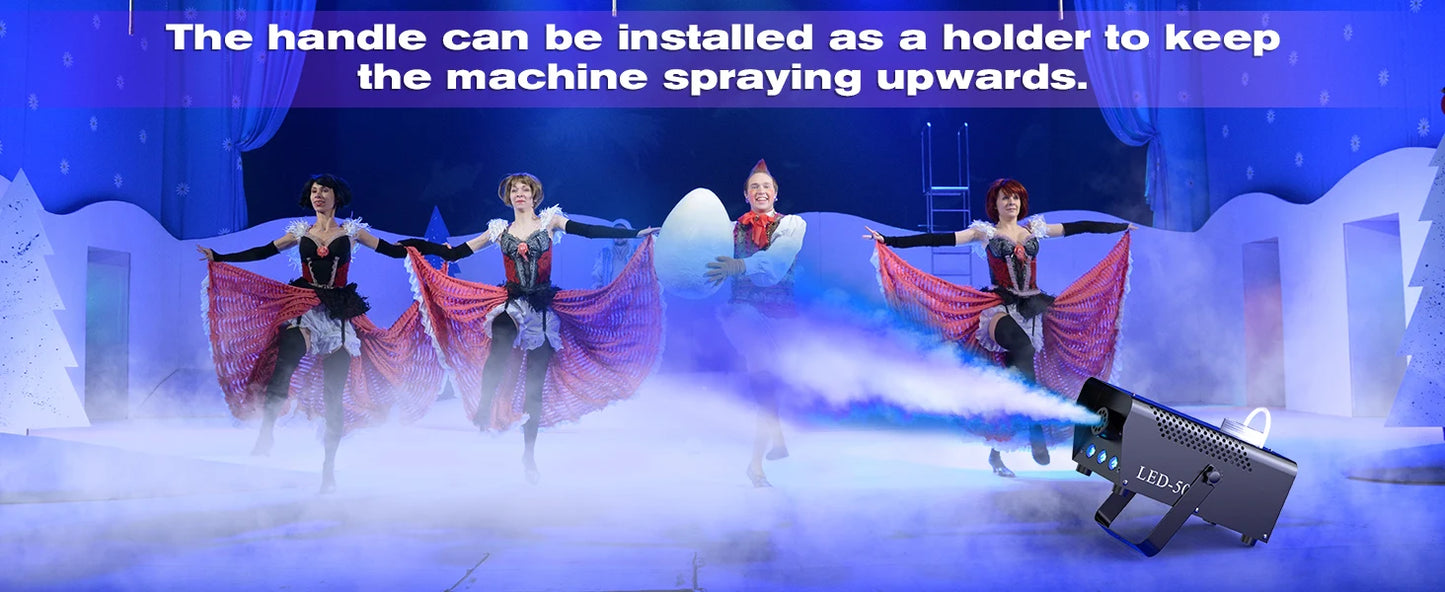 Fieryzeal 500W Fogger Stage RGB LED Effect DJ Smoke Machine Disco Wedding Fogger Machine Stage lights