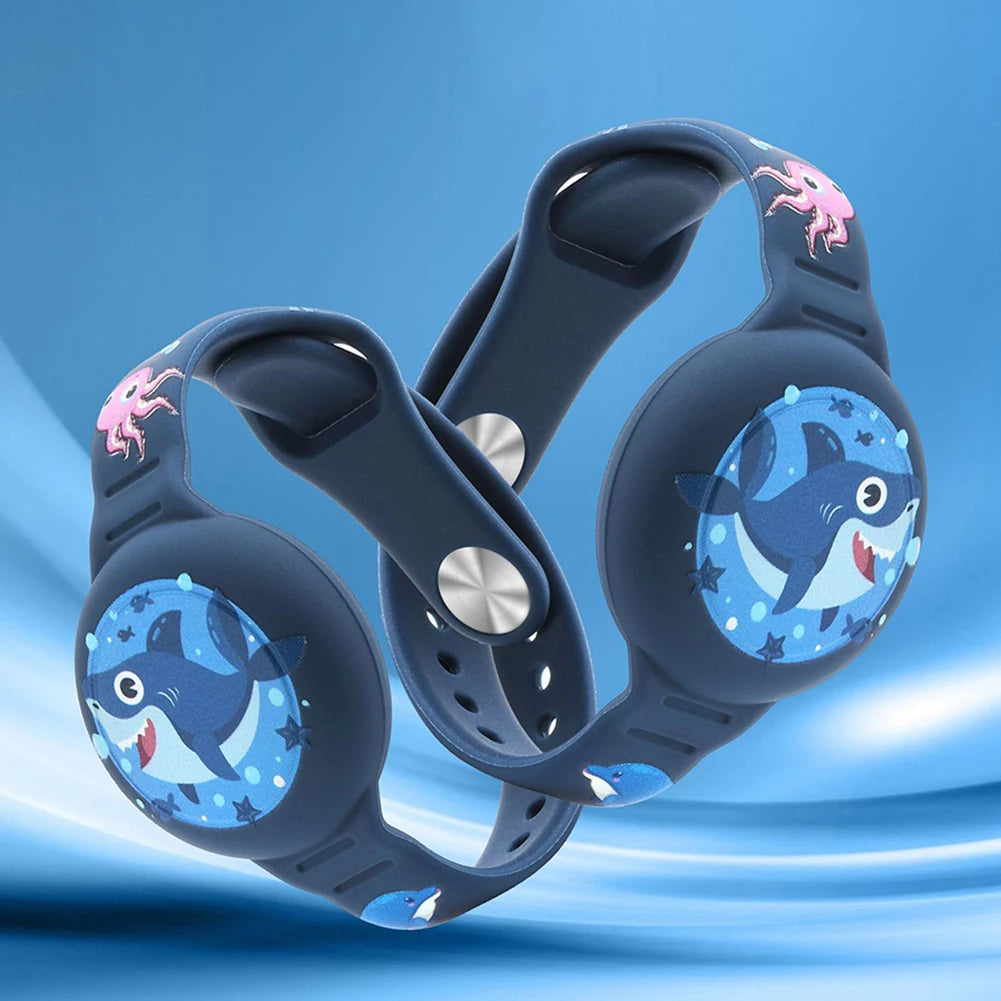 Kids Watch Band Waterproof Lightweight GPS Tracker Holder Silicone Toddler Holder Wristband for Apple Airtag