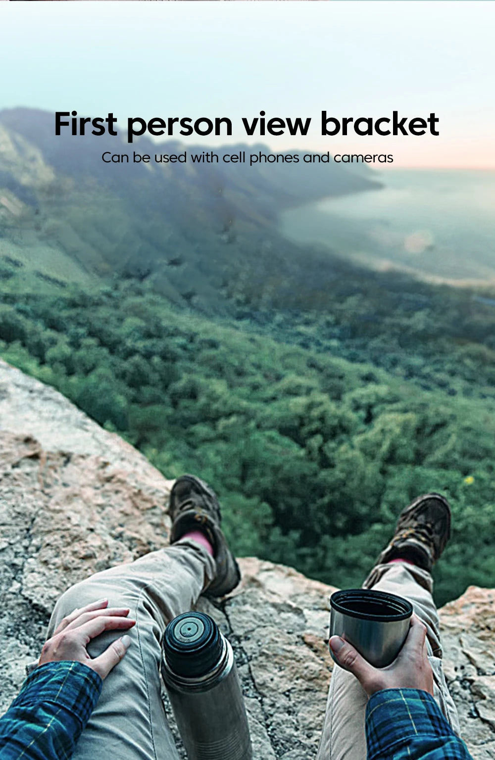 Adjustable phone clip stand with chest strap, fixed bracket for cycling, sports, climbing, and camera phones, chest phone mount.