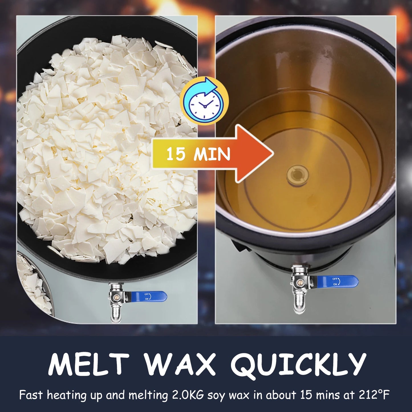 6L Candle Melting Pot Large Capacity Electric Wax Melt Machine Stainless Steel Wax Melting Furnace for Candle Soap Making