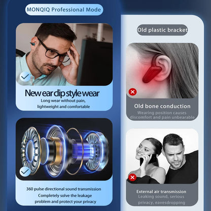 YYK-Q71 Q80 Wireless Bluetooth Translation Earbuds LED Digital Display Type-C Charging Translators Headphone For Travel Business